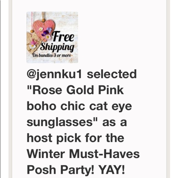 HPx2 RESTOCKED Rose Gold Pink boho cat eye… - Picture 3 of 13